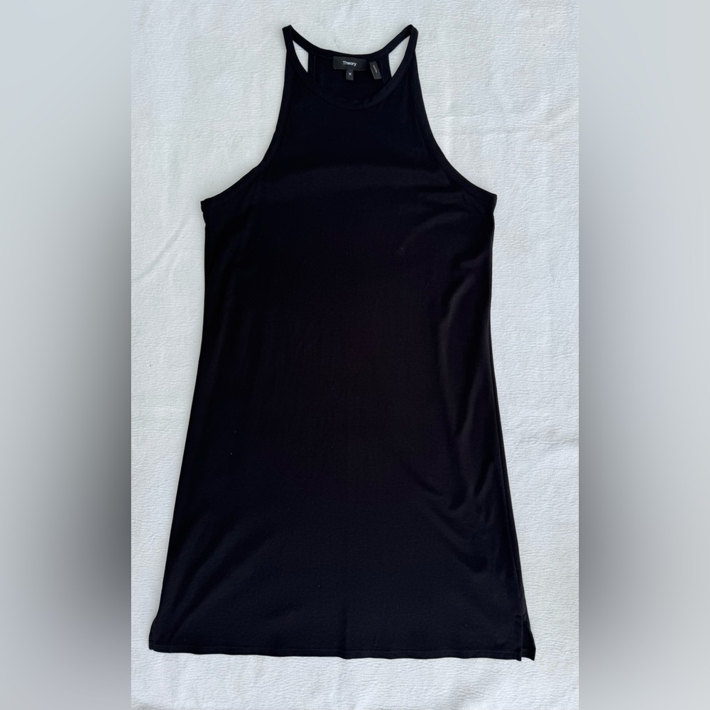 NWOT Theory Racerback Black T-Shirt Dress M